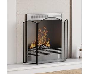 Home Discount, parafuoco e para scintille a 3 Pannelli, Modello Selby, Colore: Nero