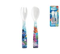 Home Disney Dory Set Cucchiaio e Forchetta, Melamina, Azzurro/Multicolore