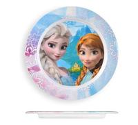 Home Disney Frozen Piatto Piano in Melammina, Multicolore, 22 cm