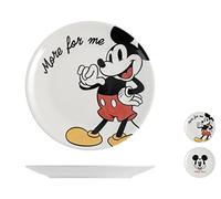 Piatto Dolce Mickey In Porcellana Due Decori Assortiti, 26 Cm.