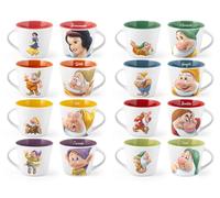 Home Disney- Sette nani, set 12 tazze da te' Sette nani POP, 280 cc, personaggi assortiti, New Bone China, lavabili in lavastoviglie, idonee al microonde