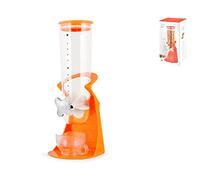 Home in Rombo Dispenser cereali twister in polistirene trasparente e arancio con piedini antiscivolo - 9026006