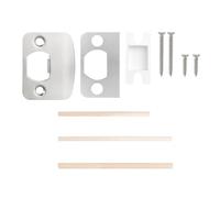 Home Door Hardware Set Caratterizzato Lucido Scioperi Piastra Porta Serratura Set di Strumenti di Riparazione Hardware di Sicurezza Domestica Fissaggio Rapido Standard Strikes Piastra