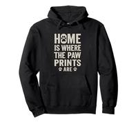 Home Dove Le Stampe Di Paw Are. Vintage Pet. Felpa con Cappuccio
