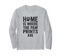 Home Dove Le Stampe Di Paw Are. Vintage Pet. Maglia a Manica