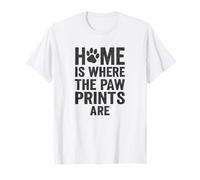 Home Dove Le Stampe Di Paw Are. Vintage Pet. Maglietta