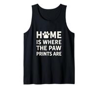 Home Dove sono le stampe di zampa. Pet Love. Canotta