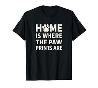 Home Dove sono le stampe di zampa. Pet Love. Maglietta