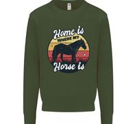 Home È Dove Si Trova Il Mio Cavallo Divertente Felpa Equestre Uomo