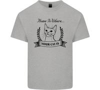 Home È Dove Si Trova Il Tuo Gatto Divertente Maglietta In Cotone Uomo