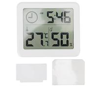 Home electronic temperature and humidity meter high precision indoor temperature and humidity meter 1cm thin simple large screen for baby room living room built in batt (Bianco)