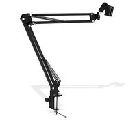 Home Emporium UK Braccio da tavolo for microfono regolabile professionale - Supporto da sospensione pieghevole a forbice con clip for microfono con braccio solido/708/1027