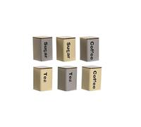 Home Esprit Barattolo Home Esprit Beige Grigio Marrone Scuro Metallo Bambù 10 X