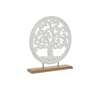 Home ESPRIT Figura Decorativa Bianco Marrone Albero Arabo 40 x 9 x 45 cm