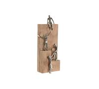 Home ESPRIT Figura Decorativa Marrone Argento Naturale 15 x 10 x 39 cm