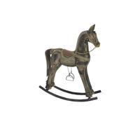 Statua Decorativa Home ESPRIT Marrone Nero Grigio Naturale Cavallo 52 x 15 x