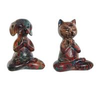 Home ESPRIT Figura decorativa multicolore Animali 17 x 14 x 22,5 cm (2 pezzi)