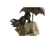 Home ESPRIT Figura decorativa verde oro coppia 12,5 x 8 x 25,5 cm