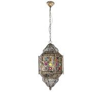 HOME ESPRIT - Lampadario Home Esprit Multicolore Dorato Metallo 50 W 29 X 26 X 105 Cm