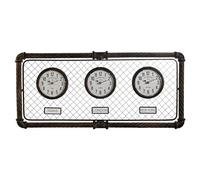 Home ESPRIT Orologio da parete grigio scuro polipropilene ferro 93 x 5 x 42 cm