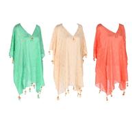 Home ESPRIT Pareo Beige Corallo (3 Pezzi)