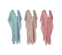 Home ESPRIT Pareo Marrone Turchese Corallo (3 unità)