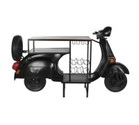 Home Esprit Portabottiglie Home Esprit Marrone Nero Ferro Legno Di Mango 195 X 7