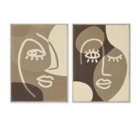 Home ESPRIT Quadro Astratto 53 x 4,3 x 73 cm (2 Pezzi)