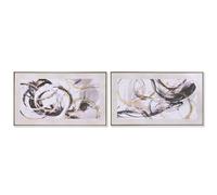 Home ESPRIT Quadro Astratto Moderno 95 x 3 x 55 cm (2 Pezzi)