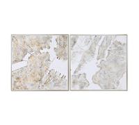 Home ESPRIT Quadro Città Loft 102 x 4,5 x 102 cm (2 Pezzi)