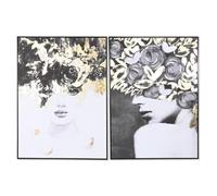 Home ESPRIT Quadro donna 103 x 4,5 x 143 cm (2 pezzi)