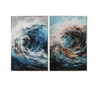 Home ESPRIT Quadro mare e oceano 80 x 3 x 120 cm (2 pezzi)