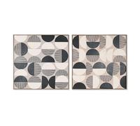 Home ESPRIT Quadro moderno 80 x 2,4 x 80 cm (2 pezzi)