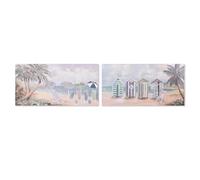 Home ESPRIT Quadro Spiaggia Mediterranea 120x3x60 cm (2 Pezzi)