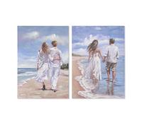 Home ESPRIT Quadro Spiaggia Mediterranea 70x3x100 cm (2 pezzi)