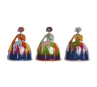 Home ESPRIT Statuetta Decorativa Multicolore da Donna 17 x 13 x 21 cm (3 Pezzi)