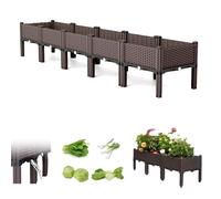 Home Essentials, Aiuola rialzata con Gambe, Fioriera in plastica per Esterni per Verdure, Erbe aromatiche e Fiori, Fioriera Verticale con Fori di drenaggio e Traliccio per Patio, b