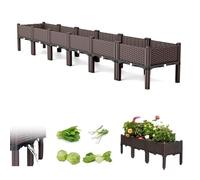 Home Essentials, Aiuola rialzata con Gambe, Fioriera in plastica per Esterni per Verdure, Erbe aromatiche e Fiori, Fioriera Verticale con Fori di drenaggio e Traliccio per Patio, b