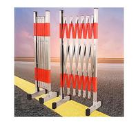 Home Essentials,Expandable Metal Barrier - Mobile Retractable Safety Guardrail for Pool Garage Traffic Control - Space-Saving Red & Silver - 1.2 x 8m