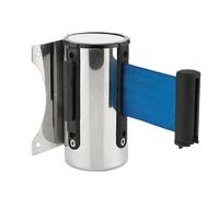 Home Essentials, Nastro barriera Retrattile - Acciaio Inossidabile, Montaggio a Parete, Controllo della Folla, postazione Sportiva all'aperto, Coda 2/3/5 Metri (Blu 2 Metri) - Inst