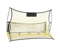 Home Essentials, Rete rimbalzante da Calcio 2 in 1 | Allenatore di Calcio Portatile bifacciale con Design Staccabile | Rete di Rimbalzo Giallo-Nera PE