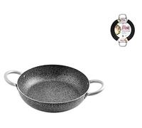 Home Family Stone Tegame Antiaderente con 2 Manici, Pietra, Nero/Grigio, 32 cm