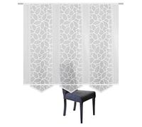Home Fashion 088632 - Tenda a Pannello in Tessuto Jacquard Set, 160 x 57 cm, Bianco, 145 x 57 cm