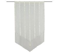 Home Fashion 54142 - 818 - Tenda Doppia, 2 Strati con Nappine, Triangolo Chiusura, 125 x 90 cm, Beige