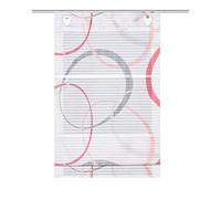 Home Fashion Tenda a Rullo Magnetica a Righe Orizzontali, Stampa Digitale Vitus, Colore: Rosso, 130 x 45 cm