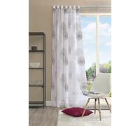 Home fashion - Tenda pronta da appendere, motivo voile stampato, grigio, 245 x 140 cm