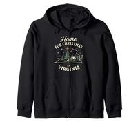 Home for Christmas in VA Shirt Church Snow Virginia Graphic Felpa con Cappuccio