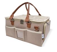 HOME FOR EACH Organizer per pannolini per bambini con coperchio, scomparti multipli per bambini, borsa impermeabile per pannolini, borsa da viaggio per must have, cestino regalo per neonati