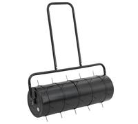 Home & Garden,Mobili-Giardino Rullo Prato con Morsetti Aeratore Nero 63 L Ferro e Acciaio
