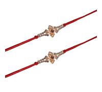 HOME GENIE Geometric Patterned Rakhi For Bhaiya | Beautiful Rakhi For Brother and Sibling | Traditional Unique Rakhi for Rakshabandhan - Pack of 2